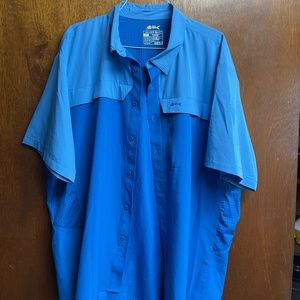 Silver Bait Vented Sport Shirt 3XL Blue